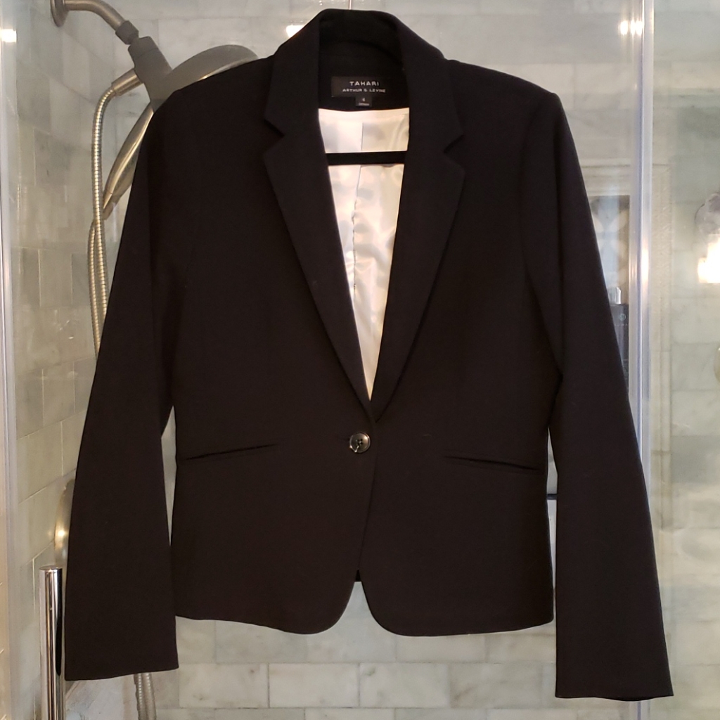 Tahari Size 6 Blazer Jacket Black